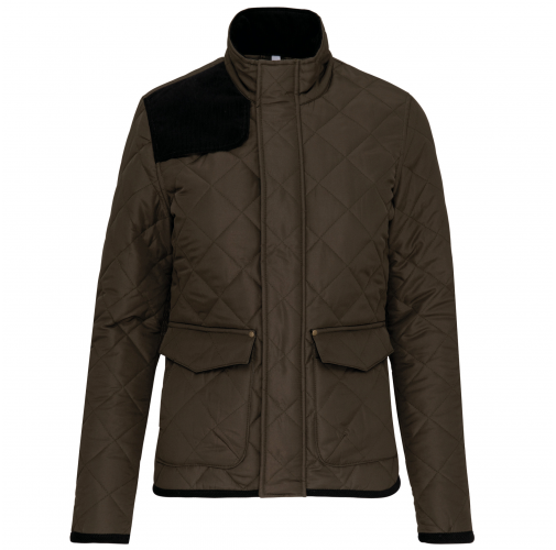 mossy green / black Chaqueta acolchada rombos hombre