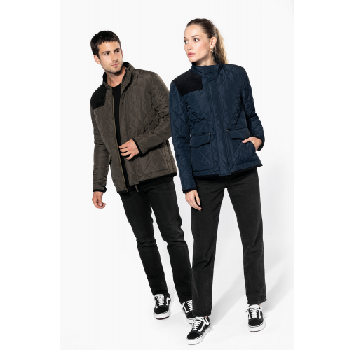 Chaqueta acolchada rombos mujer