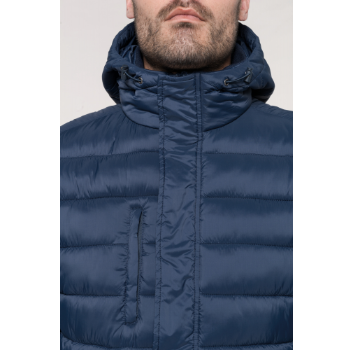 Parka ligera acolchada con capucha para hombre