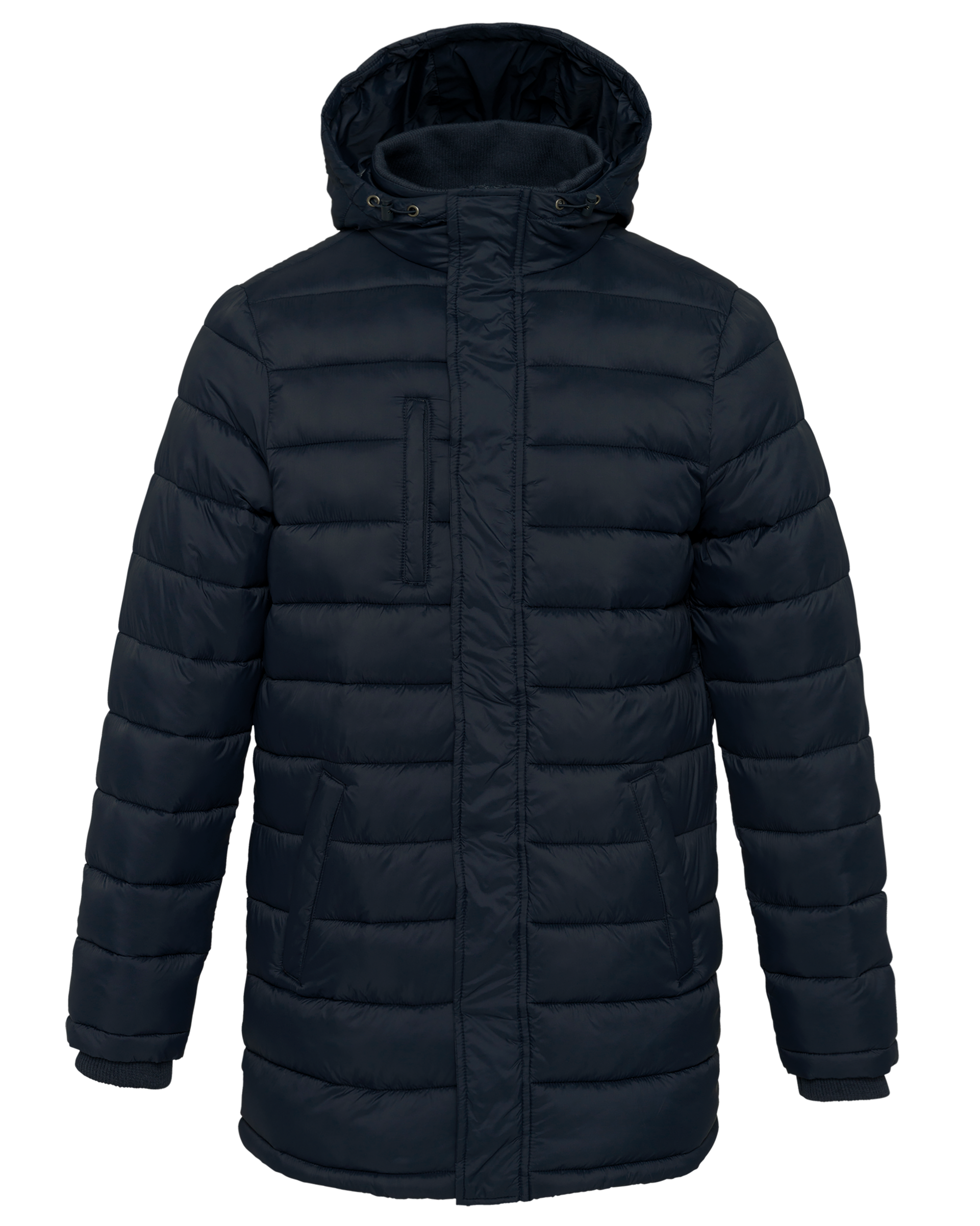 Parka ligera acolchada con capucha para hombre