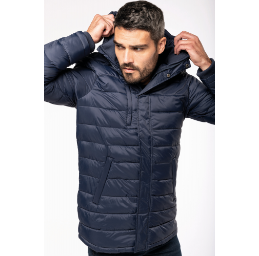 Parka ligera acolchada con capucha para hombre