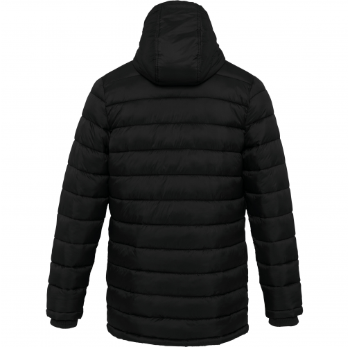 black Parka ligera acolchada con capucha para hombre