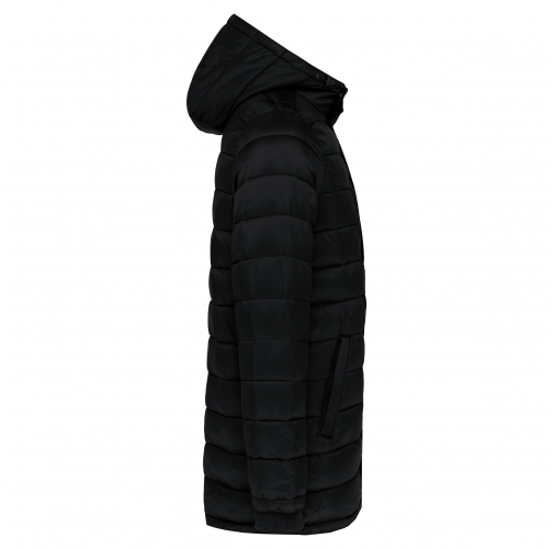black Parka ligera acolchada con capucha para hombre