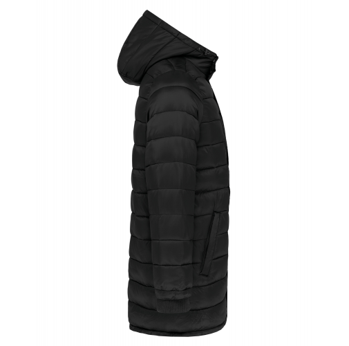 black Parka ligera acolchada con capucha para hombre
