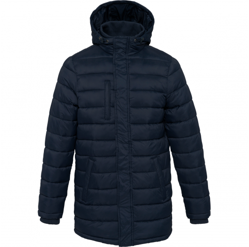 navy Parka ligera acolchada con capucha para hombre