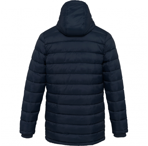 navy Parka ligera acolchada con capucha para hombre