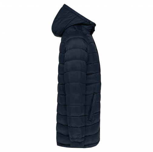 navy Parka ligera acolchada con capucha para hombre