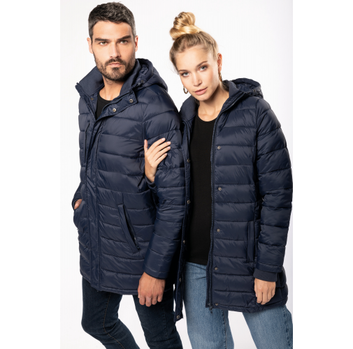 Parka ligera acolchada con capucha para hombre