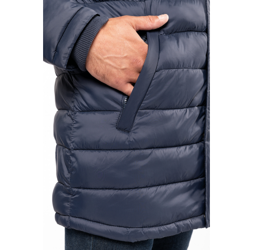Parka ligera acolchada con capucha para hombre