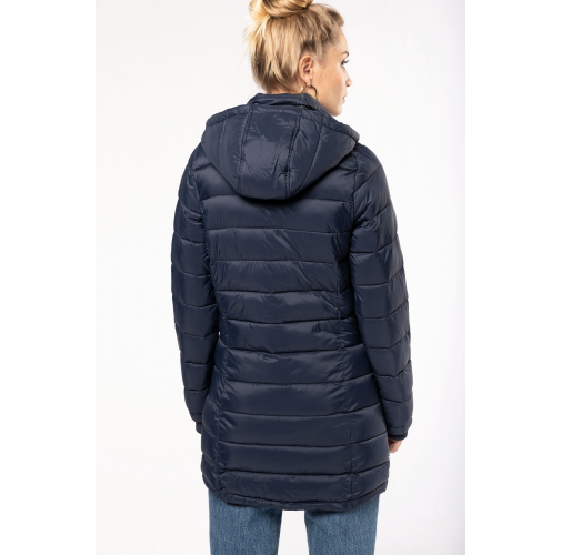 Parka ligera acolchada con capucha para mujer