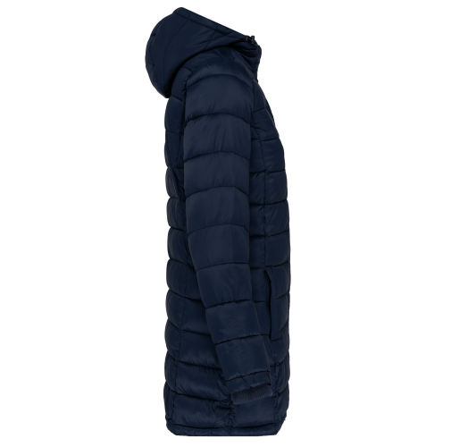navy Parka ligera acolchada con capucha para mujer