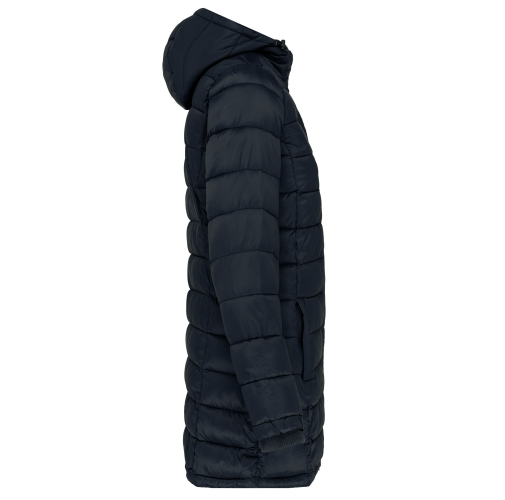 navy Parka ligera acolchada con capucha para mujer