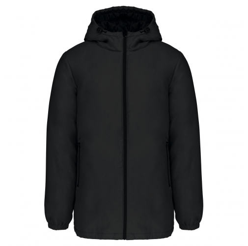 black Parka con capucha reciclada unisex