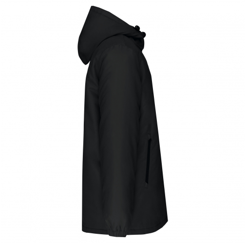 black Parka con capucha reciclada unisex