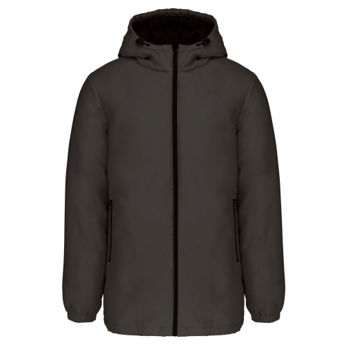 dark grey Parka con capucha reciclada unisex