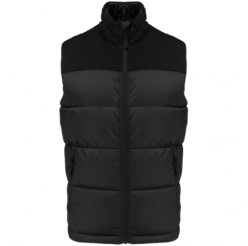 black Chaleco acolchado bicolor unisex