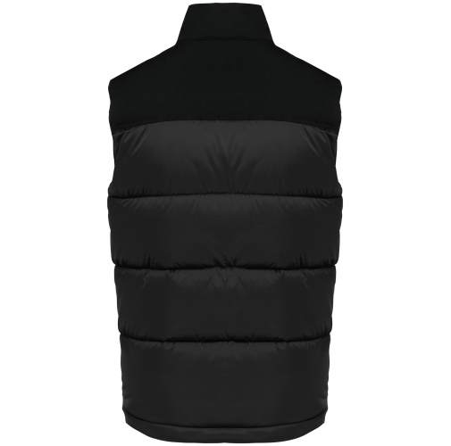 black Chaleco acolchado bicolor unisex