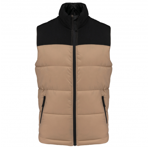 wet sand / black Chaleco acolchado bicolor unisex