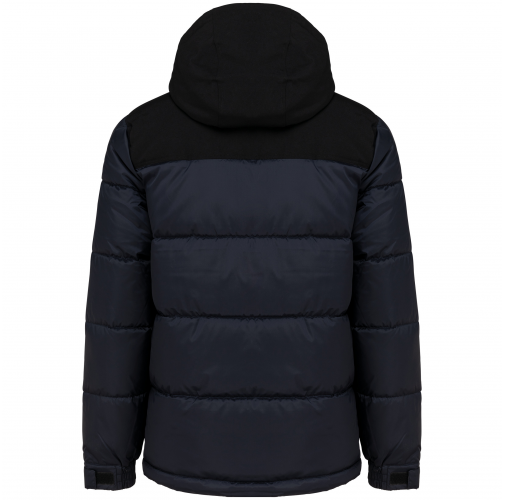 navy / black Parka acolchada bicolor con capucha unisex