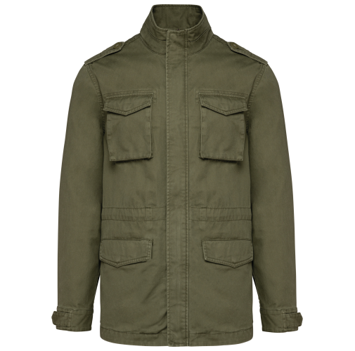 washed light khaki Chaqueta safari hombre