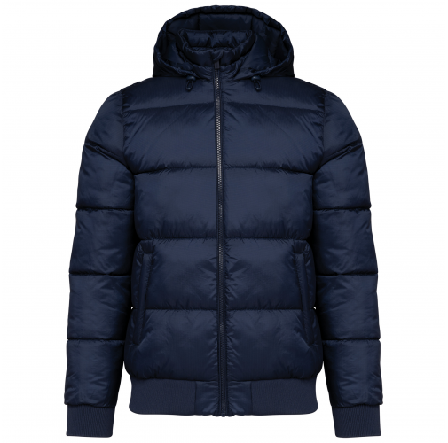 navy Chaqueta ripstop reciclada con capucha unisex