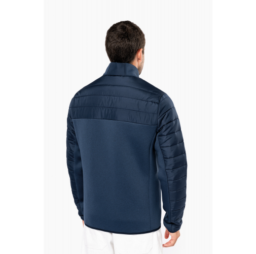 Chaqueta bimaterial hombre