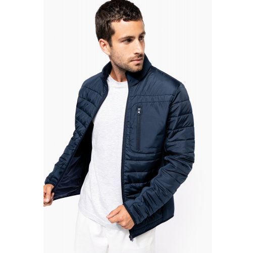 Chaqueta bimaterial hombre