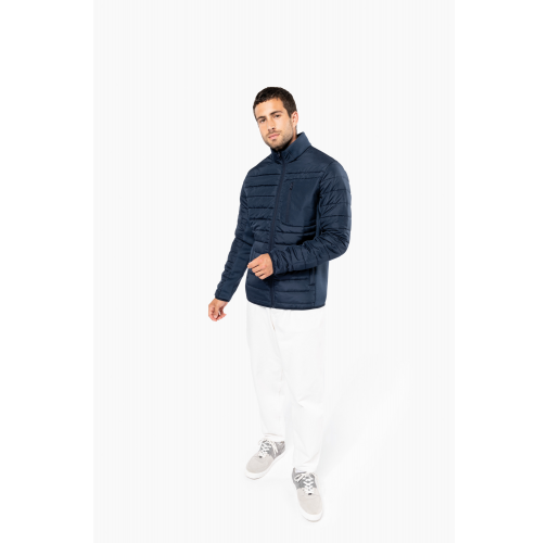 Chaqueta bimaterial hombre