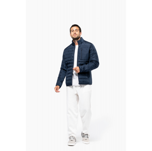 Chaqueta bimaterial hombre