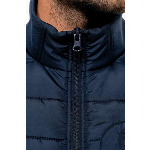 Chaqueta bimaterial hombre