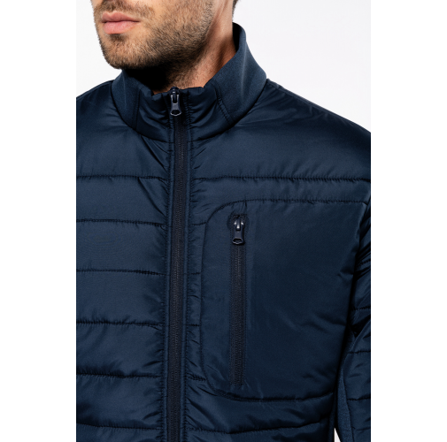 Chaqueta bimaterial hombre