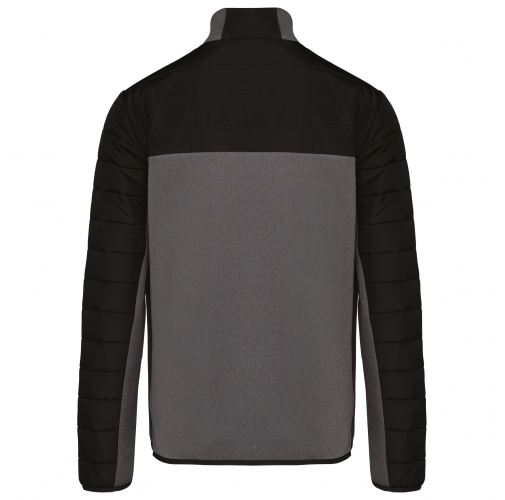 black / dark grey heather Chaqueta bimaterial hombre