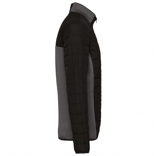 black / dark grey heather Chaqueta bimaterial hombre