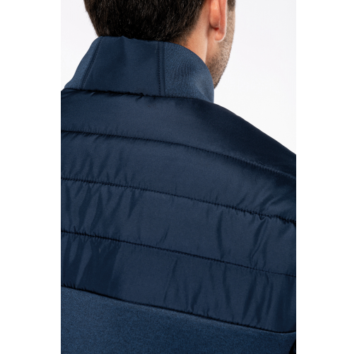 Chaqueta bimaterial hombre