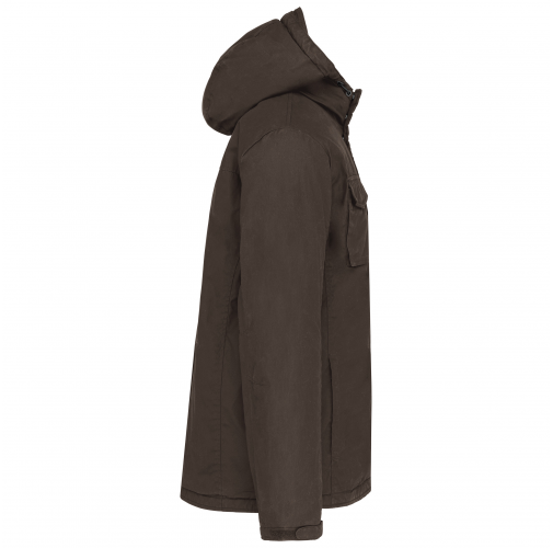 deep khaki Parka con capucha