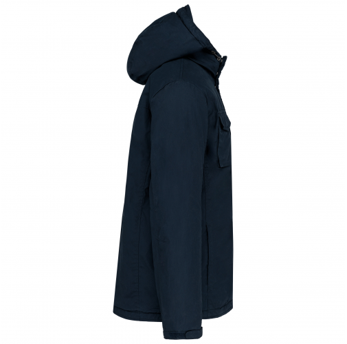 navy Parka con capucha