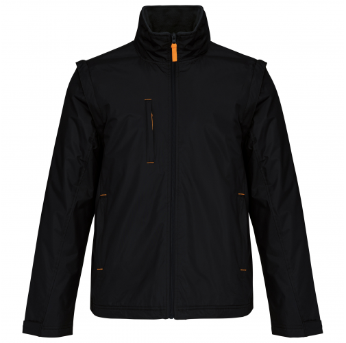 black / orange Chaqueta con mangas amovibles hombre