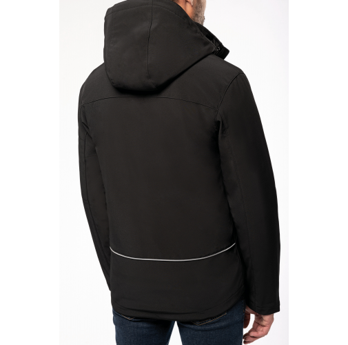 Parka softshell acolchada con capucha hombre