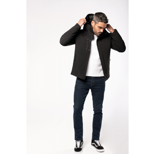 Parka softshell acolchada con capucha hombre