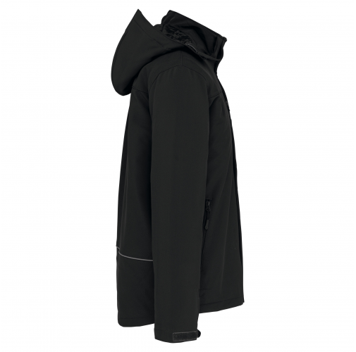 black Parka softshell acolchada con capucha hombre