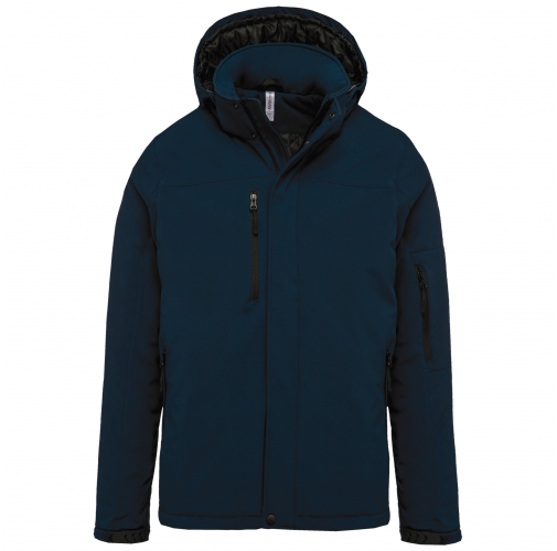 navy Parka softshell acolchada con capucha hombre
