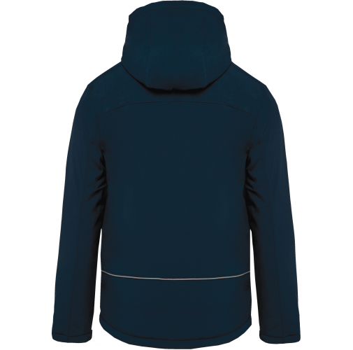 navy Parka softshell acolchada con capucha hombre
