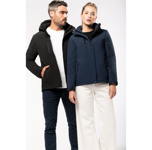 Parka softshell acolchada con capucha hombre