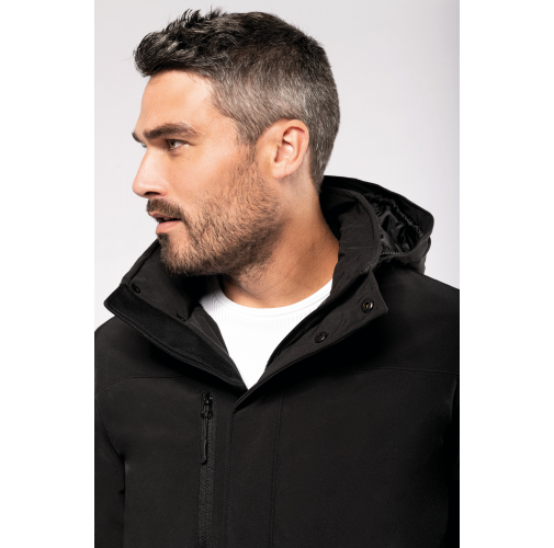 Parka softshell acolchada con capucha hombre