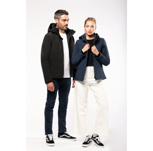 Parka softshell acolchada con capucha hombre