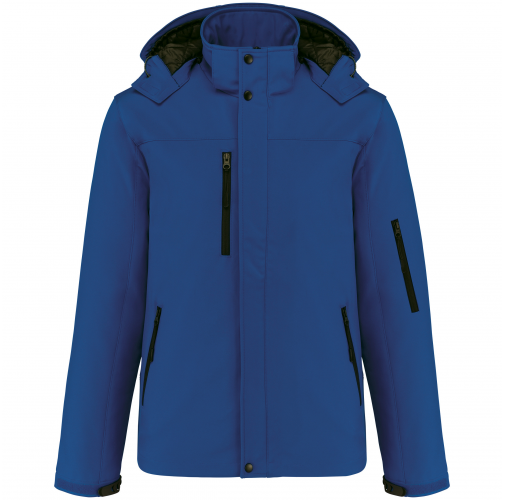 dark royal blue Parka softshell acolchada con capucha hombre