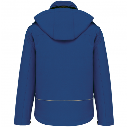 dark royal blue Parka softshell acolchada con capucha hombre