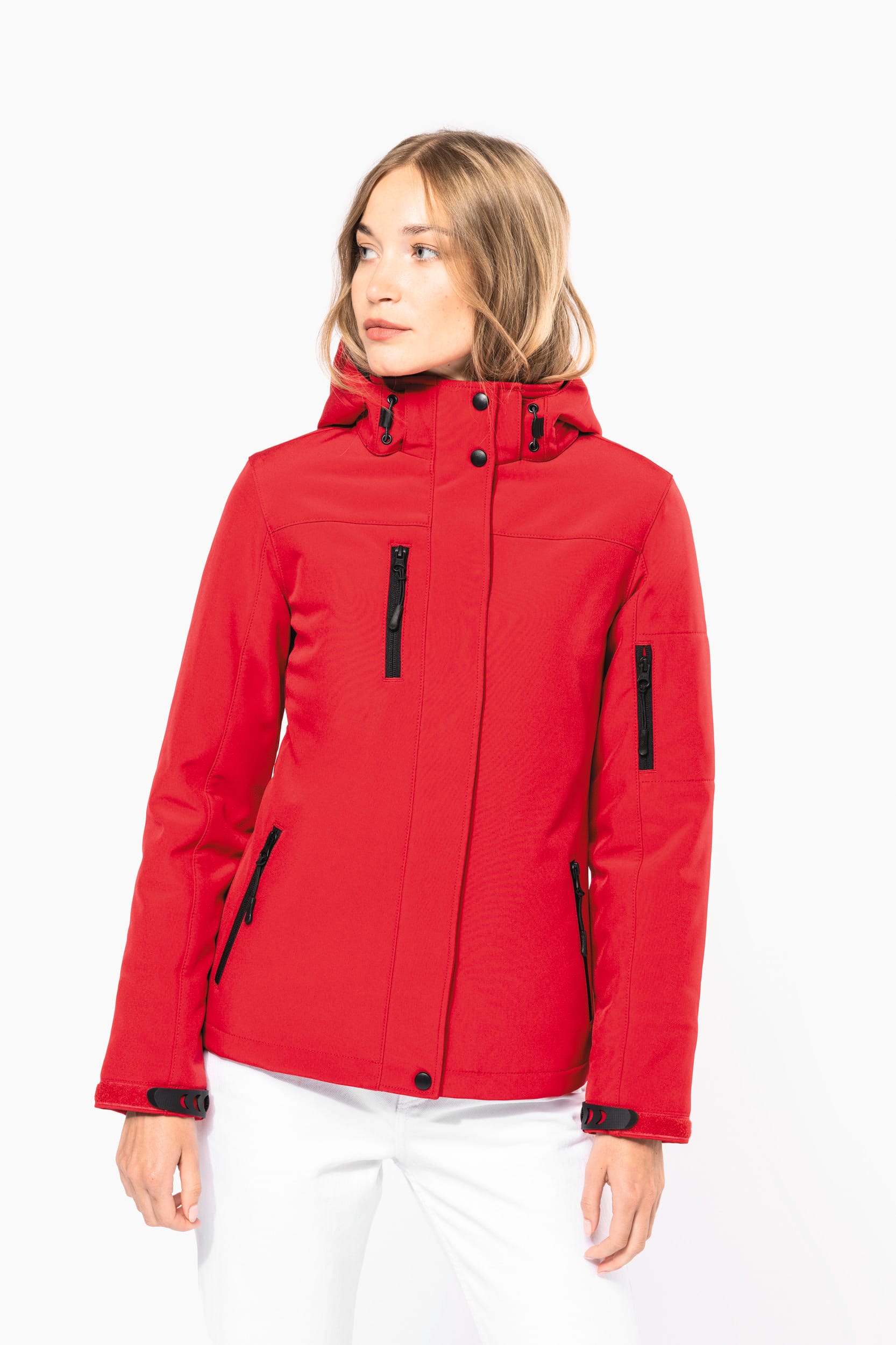 PARKA SOFTSHELL ACOLCHADA CON CAPUCHA MUJER
