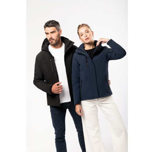Parka softshell acolchada con capucha mujer