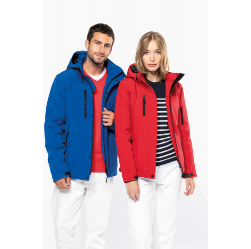 Parka softshell acolchada con capucha mujer